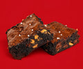 Belgian chocolate brownies with sea salt